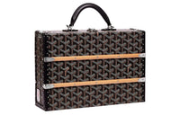 GOYARD PALACE Canvas With Leather Suitcase Hard Case Medium Size Unisex Black