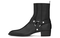 SAINT LAURENT Wyatt Ankle Boots Men's Black