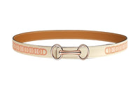 HERMES Leather Belts Women's White