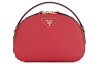 PRADA Nylon Fabric Handbags Shoulder Bags Unisex Red
