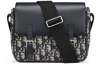 DIOR Canvas With Leather Messenger Bag, Crossbody Bag, Shoulder Bag Kids' Blue