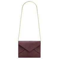 SAINT LAURENT Leather Shoulder Bag Women's Bordeaux Red