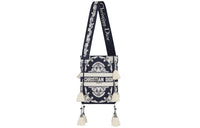 DIOR D-Bubble Collection Embroidery Handbags Shoulder Bags Women's Blue/White