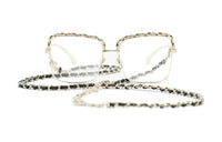 CHANEL Alloy Frame Square Eyeglass Frame Women's