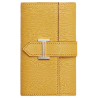 HERMES Bearn Mysore Goat Skin Key Pouch Unisex Sun Yellow