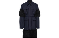 PRADA Coats Men Dark Blue