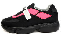 PRADA Casual Shoes Women's Low Top Black Pink Multicolor