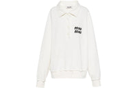 MIU MIU Logo patch Polo Sweatshirt