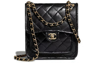 CHANEL Lambskin Backpack Women's Black