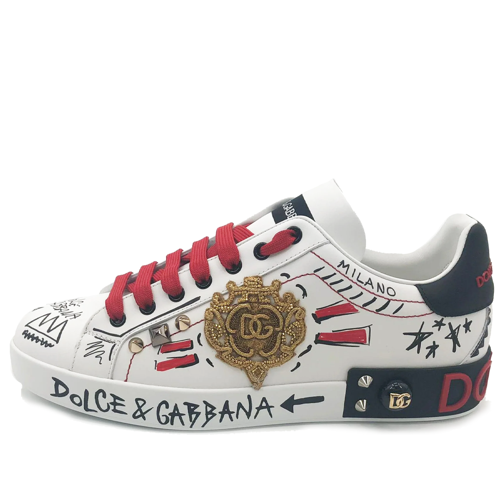 Dolce & Gabbana Portofino Printed Sneakers 'Graphic White Red' CS1772AH494-HWF57