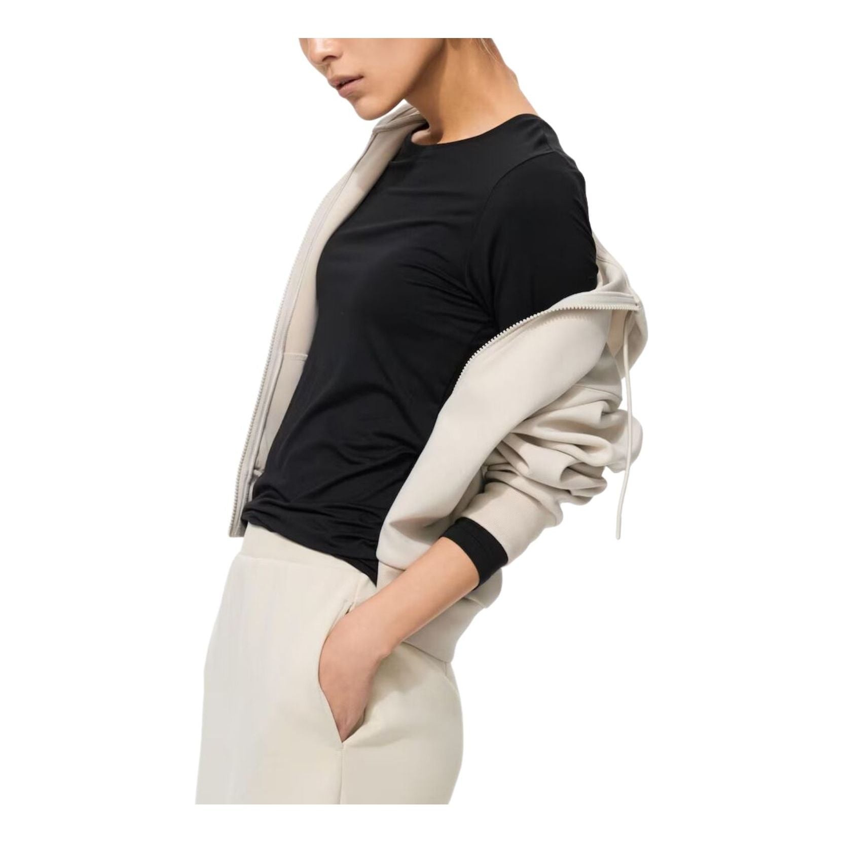 (WMNS) UNIQLO HEATTECH Crew Neck T-Shirt 'Black' 478940-09