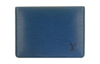 LOUIS VUITTON Epi Leather Card Holder Wallet Men's Toledo Blue