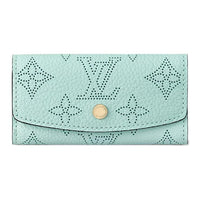LOUIS VUITTON Mahina Leather Key Pouch Women's Mineral Blue