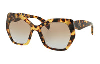 PRADA Plastic Irregular Shape Sunglasses Women's Tortoiseshell