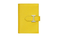 HERMES Bearn Epsom Calfskin Wallet Mini Women's Naples Yellow