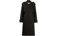 SAINT LAURENT Trench Coats Women's Black
