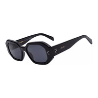 CELINE Plate Frame Square Sunglasses Unisex Black