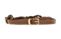 MIU MIU Logo Carving, Pin Buckle Leather Belts Women's Brown Width 1cm