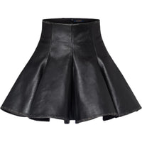 LOUIS VUITTON FW24 Leather Short Skirts Women's Black