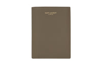 SAINT LAURENT PARIS Cow Leather Card Holder Men's Light Rattan Green
