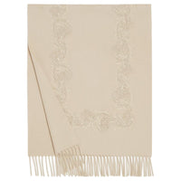 Loro Piana Cashmere Knit Scarves Women's Beige Yellow
