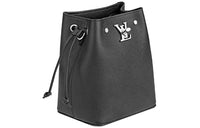 LOUIS VUITTON Grained Calfskin Crossbody Bag Shoulder Bag Women's Black