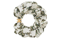 CELINE Scrunchy Triomphe Camo In Silk And Brass With Gold Finish