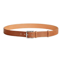 HERMES Solid Color Design Leather Leather Belts Men's Brown