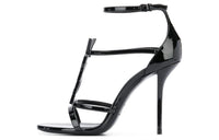 SAINT LAURENT Cassandra One Strap Sandals Women's Black
