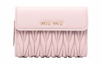 MIU MIU Leather Wallet Women's Pink