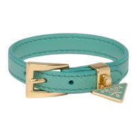 PRADA Leather Wristbands Women's Green
