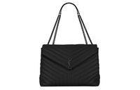 SAINT LAURENT Leather Shoulder Bag Crossbody Bag Handbag Women's Black