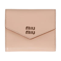 MIU MIU Leather Wallet Small Size Women's Cognac
