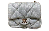 CHANEL Polyester Shoulder Bag Women's Blue