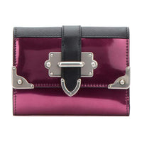 PRADA Cahier Cow Leather Small Square Bag Wallet Women's Red