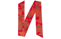HERMES Silk Scarves Women's Rouge Red