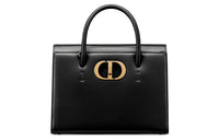 DIOR ST HONORÉ Cow Leather Handbag Handbag Large Size Women's Black
