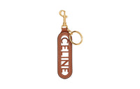 CELINE Smooth Cow Leather Key Ring Pendant Bag Accessory Women's Tawny