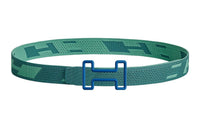 HERMES Belt Men's Collegiate Blue/Jasper Width: 3.2cm