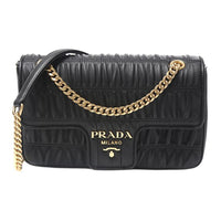 PRADA Sheepskin Crossbody Bag, Shoulder Bag Women's Black