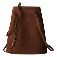 MIU MIU Lambskin Bucket Bag, Handbag, Shoulder Bag Mini Women's Cocoa Brown