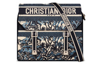 DIOR DiorCamp Embroidery Canvas Fabric Messenger Bag Shoulder Bag Crossbody Bag Regular Women's Blue