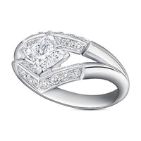 LOUIS VUITTON Lv Diamonds Pavé Double Ring Lv Monogram Star Cut