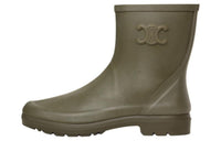 CELINE Triomphe Rain Boots Women's Green