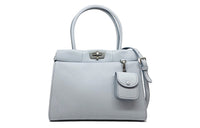 MIU MIU Leather Shoulder Bag Crossbody Bag Handbag Women's Blue