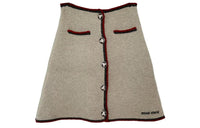 MIU MIU Casual Short Skirts Women's Khaki
