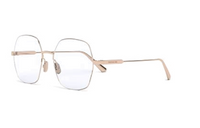 DIOR Metal Irregular Shape Eyeglass Frames Women's Gold
