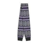 DIOR Mulberry Silk Polyester Wool Knit Scarves Men's Purple