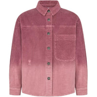 DIOR Wide Spread Collar Corduroy Dyeing Straight Fit Single Breasted Long Sleeved Pink Kids'