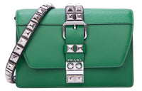 PRADA Cow Leather Shoulder Bag Crossbody Bag Women's Green